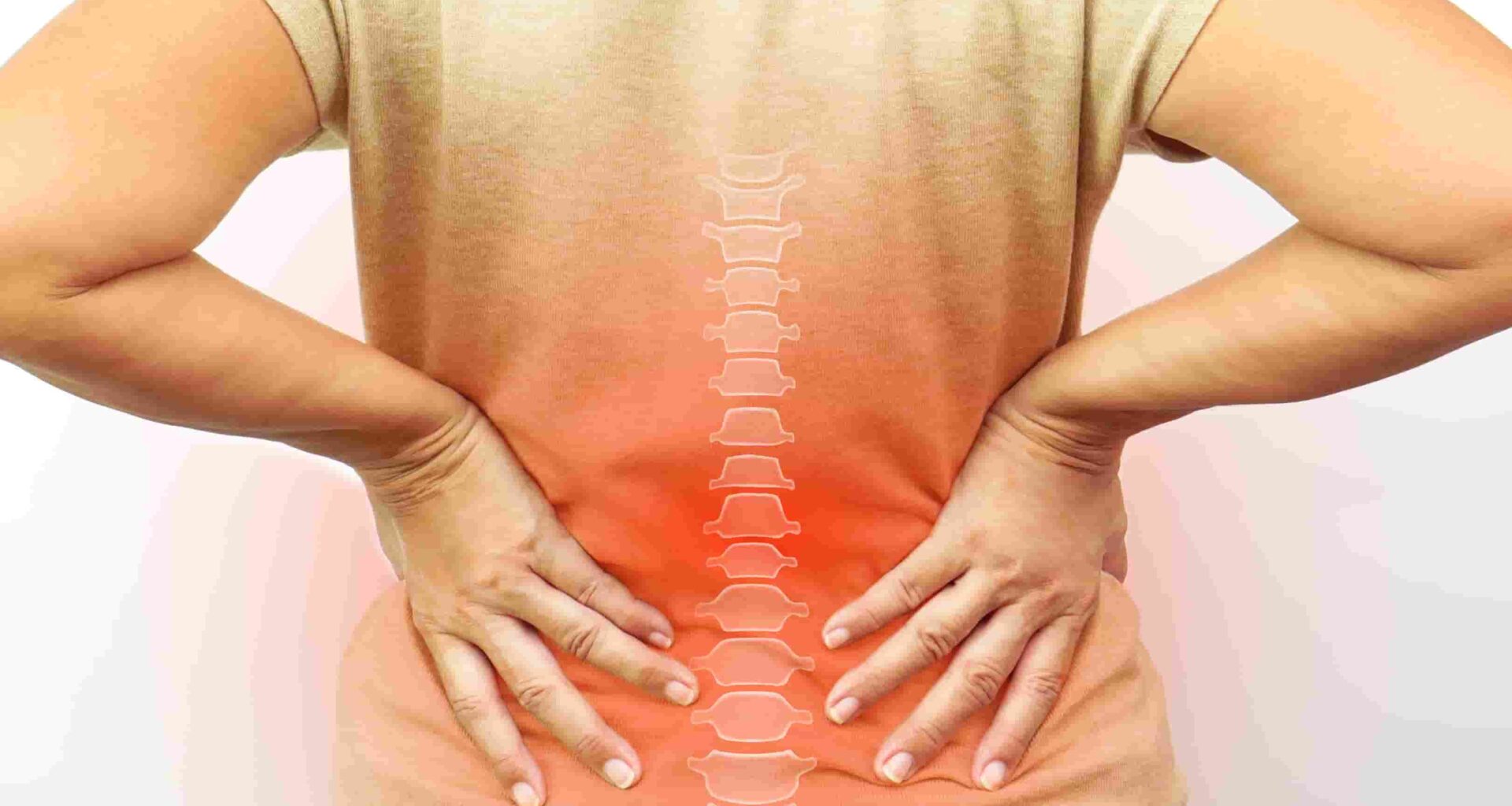 Muitas pessoas sentem dor na coluna vertebral devido à tensão nos músculos
